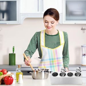 Durable 4-Grid Stainless Steel Utensil Organizer Commercial Flatware Stand - Product Image 1