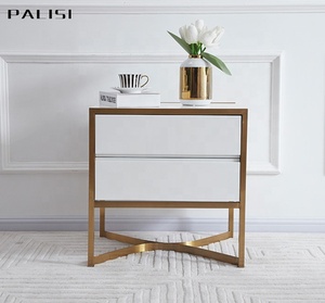 Mesita de <span class=keywords><strong>noche</strong></span> moderna, mueble de lujo para dormitorio, mesita de <span class=keywords><strong>noche</strong></span> blanca nórdica, venta directa - Product Image 1
