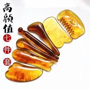 Juego de varillas de masaje facial, herramienta de acupresión de resina para terapia de meridianos de cara y cuello - Product Image 4