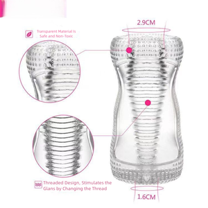 Transparenter Kreis Sexspielzeug für Erwachsene TPE Handbuch Mastur bator Mann Flugzeug Cup <span class=keywords><strong>Penis</strong></span> Massage gerät Realistische Trainings übung Günstige Oral - Product Image 3