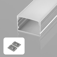 Profilé en aluminium pour éclairage linéaire à montage en surface, profilé en aluminium pour bande LED, canal d'extrusion en aluminium avec diffuseur