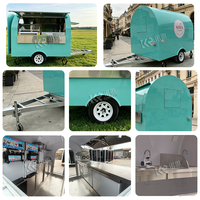 Mini Remolque de Comida Móvil, Pequeño Remolque de Catering, Carrito de Comida Callejera para Negocios Comerciales