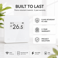 Thermostat sans fil WiFi RF HY213RF avec récepteur, contrôle par application Tuya Smart Life, 20A 110-230V, chauffage central hydronique