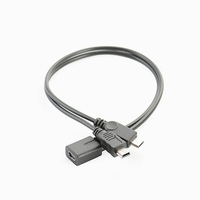 USB Mini 5Pin betina Ke Mini Usb 5pin jantan + pemisah Y jantan USB mikro 1 hingga 2 kabel pengisi daya konverter 30CM