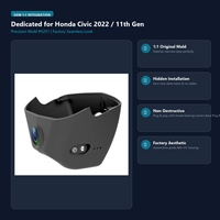 Honda Civic 2022-2024 Speciale Verborgen Dashcam 4K 2K Videorecorder 170 Graden Groothoek WiFi