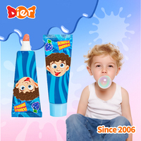 Vente en gros de bonbons tube de dentifrice de marque privée personnalisé gomme à mâcher liquide à bulles saveur de fruits sucrés jouet de bonbons pour enfants OEM/ODM