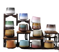 SellingSets Service à thé en argile de style japonais Lait à thé réutilisable coloré 200ML Tasse en céramique Tasse à café avec logo personnalisé