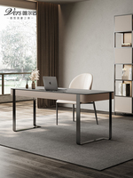 Bureau de bureau italien minimaliste haut de gamme Bureau d'étude moderne et simple Lumière de luxe en bois massif Rock Board Chaise de bureau