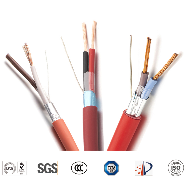 CPR B2ca Cca Fire Alarm Cable LSZH Flame Retardant Wire 2 Core Fireproof Shielded Cable EN 50575 Standard Fire Resistant Wires