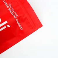 Prix d'usine Feuille Fond Plat Zip Lock Sac Emballage Vitamine C Debout Pochette Sac pour Emballage Alimentaire