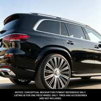Sur mesure 12000T Forgé |   Norme DOT |   MOQ 4 S1-00119 18-24 Jantes multi-rayons noir brillant usiné pour Mercedes GLS