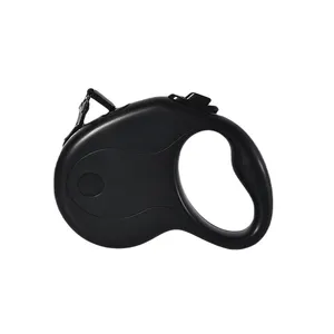 Black Anti-Slip Handle One-Handed Brake Quick Release Heavy Duty Retractable Pet Dog Leash