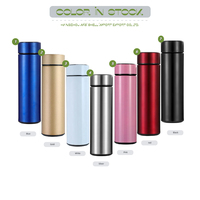 Offre Spéciale 500ml Intelligent numérique LED affichage de la température bouteille d'eau tasse flacon thé infuseur isolé sous vide bouteille Thermos