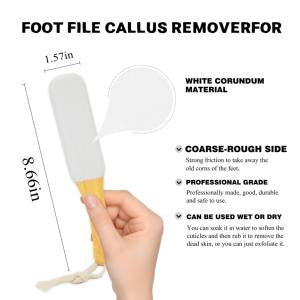 Vente directe poignée <span class=keywords><strong>en</strong></span> bambou Double face outil <span class=keywords><strong>de</strong></span> soin des pieds épurateur <span class=keywords><strong>de</strong></span> <span class=keywords><strong>bois</strong></span> pédicure lime à pied pour l'élimination des peaux mortes lime à pied - Product Image 3