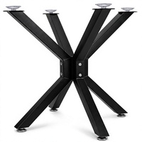 Base de table basse moderne 28 en acier au carbone robuste avec pieds réglables et pieds de nivellement à ventouses pour