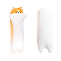 Bantal Tidur Boneka Bentuk Anjing Isi Kapas PP Bahan Plush Pendek Ukuran Besar Dapat Dipeluk Hadiah Ulang Tahun untuk Unisex
