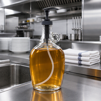 Grande bouteille distributrice en verre avec pompe 500ml 1L 1.5L 2L 3L 4L 1 Gallon avec poignée pour lessive liquide et détergent – Vente en gros