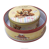 Boîte ronde en fer blanc pour thé, café, sucre, gâteau, 300ml, qualité alimentaire, vide, biscuits de noël, bonbons, aliments, emballage, boîtes en fer blanc