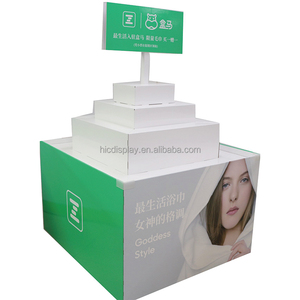 Tùy chỉnh 1/2 <span class=keywords><strong>3</strong></span> mặt bán lẻ PDQ tông quý hộp hiển thị Pallet đứng đồ uống nửa Pallet hiển thị xếp chồng cho siêu thị - Product Image 3