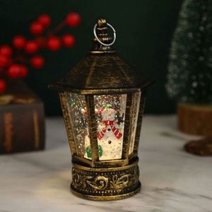 Decoraciones Navideñas de Lámparas de Viento, Creativas Luces Nocturnas LED con Forma de Buzón, Pequeñas, de Resina, con Pilas - Product Image 4