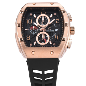 Montre <span class=keywords><strong>Seiko</strong></span> à quartz multifonctionnelle de luxe pour homme, étanche, lumineuse, nouvelle, six aiguilles, bracelet en caoutchouc 44 mm, tendance, diffusion en direct - Product Image 3