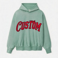 Sweat-shirts à capuche streetwear surdimensionnés en coton brodé, avec strass et effet vieilli, motif araignée, design personnalisé pour hommes