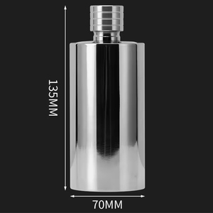 Bouteille isotherme en acier inoxydable à double paroi, design minimaliste, pour voyage, or rose, argent, noir, or - Product Image 6