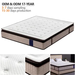 Fast Customizing Premium Pocket Spring Mattresses Bed Hotel Colchones Matress Vacuum Rolled Packed In A Box