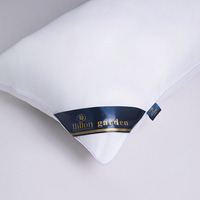 Oreiller de lit en microfibre blanche solide et saine, de luxe 5 étoiles, avec soutien cervical, garnissage brossé, vente en gros à prix abordable
