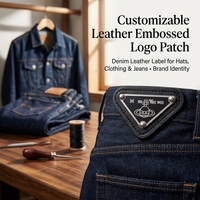 Étiquette en métal et cuir personnalisée en alliage pour jeans, création de logo unique sur les vêtements, prix bas