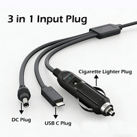 Cable de Alimentación VOITATOPStarlink Mini 3 en 1 Tipo-C (3m/5m/10m) con Conector Giratorio de 180° y Conductor de Cobre Puro para Cargador de Auto