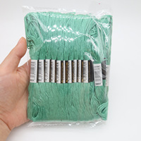 Ensemble complet de 24 écheveaux de fil à broder de couleur unie - Fournitures de couture portables et simples en polyester et coton pour point de croix