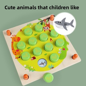Giocattoli Educativi in Legno per Bambini dai 4-6 Anni, Gioco da Tavolo Interattivo per Esercizio della <span class=keywords><strong>Memoria</strong></span>, Confezione Colorata - Product Image 3