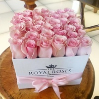 Boîte cadeau en forme carrée pour rose éternelle, fabriquée en Chine