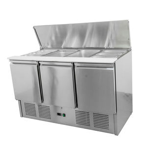 Réfrigérateur en acier inoxydable S901WT double portes comptoir <span class=keywords><strong>saladette</strong></span> à bord incurvé - Product Image 5