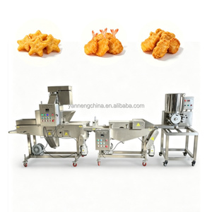 Machine automatique de découpe, de formage et de friture pour nuggets de poulet, hamburgers, galettes de pommes de terre, gâteaux de citrouille et anneaux d'oignon – Ligne de production complète - Product Image 1