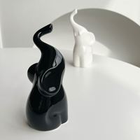 Dropshipping Shopify Moderne Luxe Céramique Couple Éléphants-Creative Home Décoration pour Salon, Meuble TV, Cadeau de Bureau