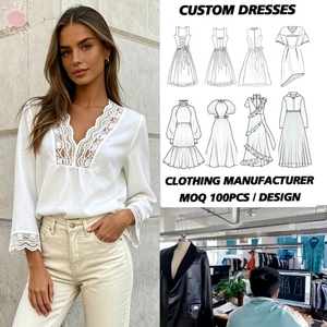 Trending <b>Boho</b> Chic Lace Inlay Deep V Neck 3/4 Sleeve Relaxed Fit Flowy Tunic Blouse Stylish Daily Holiday Streetwear - Product Image 1