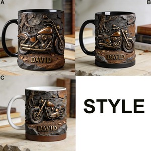 Mug de moto vintage classique, <span class=keywords><strong>tasse</strong></span> à café rétro pour motards, cadeau en céramique pour homme, <span class=keywords><strong>papa</strong></span>, lui, anniversaire, Noël, décoration de la maison - Product Image 3