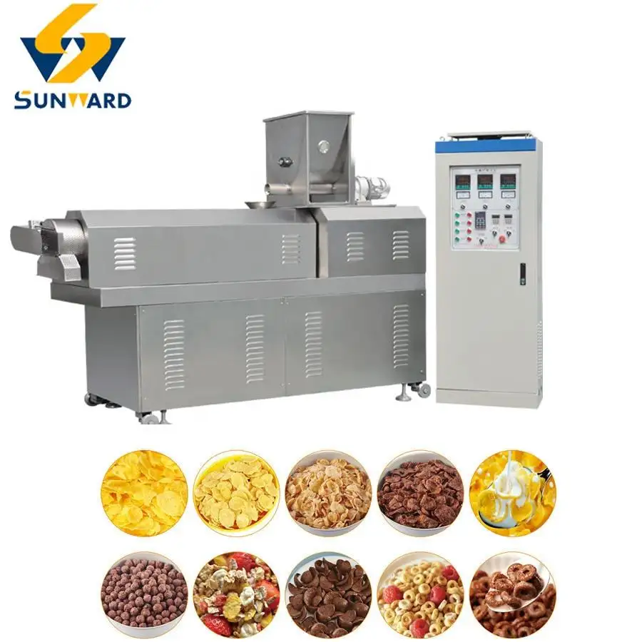 Yüksek verim otomasyon mısır şişirme aperatif makinesi küçük mısır gıda ekstrüzyon işleme hattı