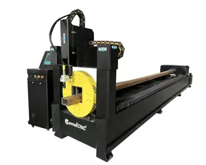 Deve CNC CA-6000 cnc plazma boru kesme makinesi yuvarlak boru kare tüp kesme beveling makinesi