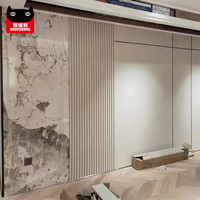 Panneaux muraux décoratifs intégrés en Wpc Autres panneaux Installation rapide et facile Villas modernes en fibre de bambou Villa de luxe Panneaux muraux en MDF