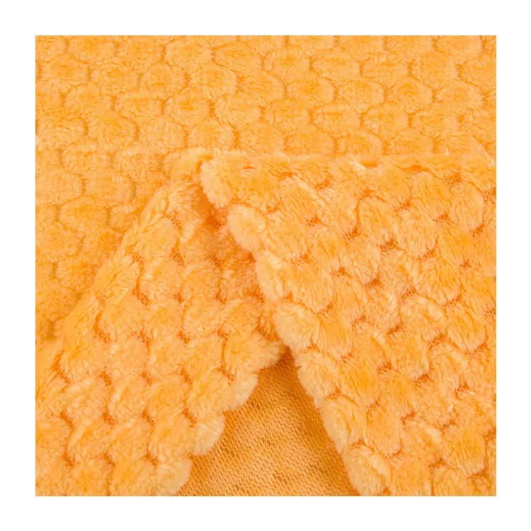 KINGCASON Recycled Polyester Ananas Gestrickt Home textile Coral Fleece Stoff für Decke
