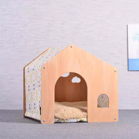 Modernes Luxuriöses Abnehmbares Massivholz Umweltfreundliches Ganzjahres-Haustierbett Hundehütte mit Anpassbarem Logo Modern Klassisch