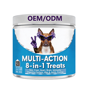 อาหารเสริมสุขภาพสัตว์เลี้ยงแบบเม็ดเคี้ยว 8-in-1 โพรไบโอติก มัลติวิตามิน สำหรับสุนัข ยี่ห้อไพรเวทเลเบล บรรจุ 120 เม็ด - Product Image 1