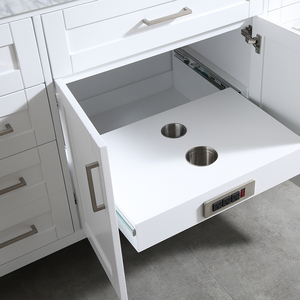 Mueble de baño de alta gama de 60 pulgadas con lavabo individual de cerámica y características resistentes al agua. - Product Image 3
