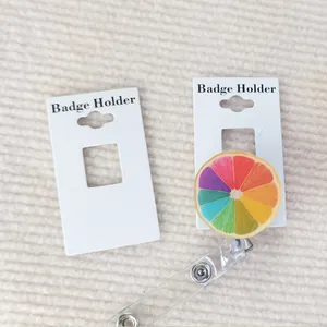 100Pcs Lot Id Badge Houder Display Card Verkopen Pakket Plastic Intrekbare Badge Reel Hang Card Verpleegkundige Badge Rollen