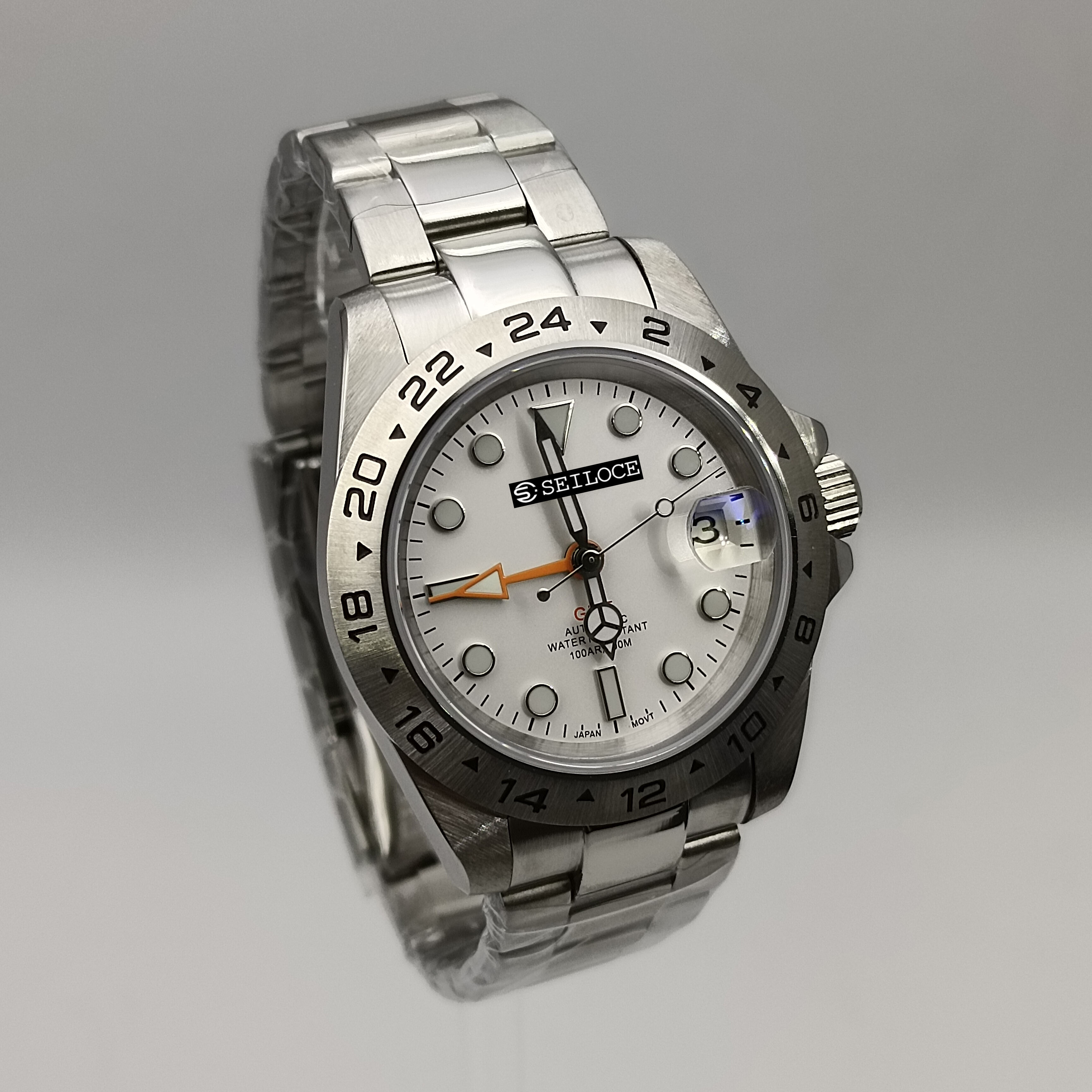 Silver Case+WhiteDial