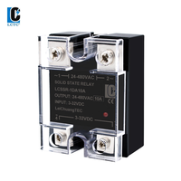 Relais statique LCTC SSR 10A 25A 40A 60A 80A 100A 120A, relais SSR 3-32VDC vers 24-480VAC, relais de puissance monophasé DC vers AC, mini