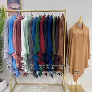 Loriya una capa Khimar largo Hijab mujeres musulmanas una pieza oración Jilbab bufanda islámica Niqab <span class=keywords><strong>Jazz</strong></span> Abaya pañuelo para la cabeza - Product Image 1